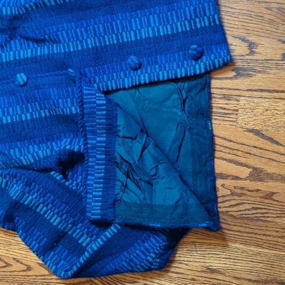Rynning & Ihlen handwoven in Norway wool shades of blue indie blazer sz S - Picture 5 of 10